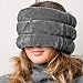 Huggaroo Masque Chauffant Yeux Micro ondes Sans Parfum | Ceinture Chauffante Tete et Sinus Grand Confort | Tissu Ultra Doux | Utilisable Chaud ou Froid | Idéal Relaxation | Gris