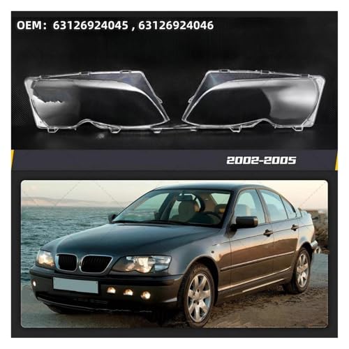 Verre de phare pour BMW E46 Berline paire d'abat-jour de remplacement avant - 4