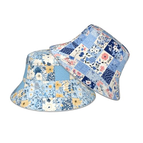 Image of Bucket Hat Double-Side-Wear Reversible Sun Hat Beach Travel Hiking for Women Men