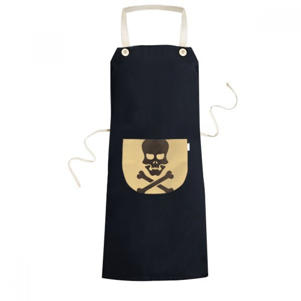 Tabliers de cuisine anti taches noir crâne évidé vêtement protection chef