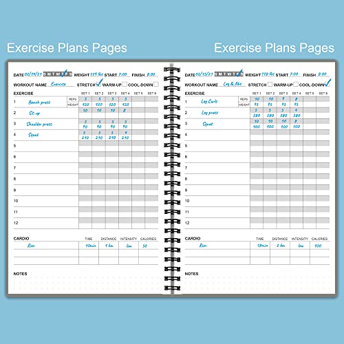 Fitness Journal For Women & Men - A5 Workout Journal/Planner To Track Weight Loss, Gym, Bodybuilding Progress - Daily Health & Wellness Tracker, Grey #TOP1
