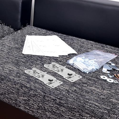 Conectores de hierro para sofá seccional Warmhm, pack de 2 abrazaderas de unión para muebles 7