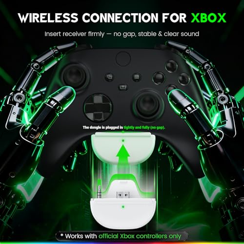 Image of WESEARY Wireless Gaming Headset for Xbox Series X|S, 2.4GHz Ultra-Low Latency Headset with Noise Cancelling Mic for PC, PS5, PS4, Switch, Mac, 3D Surround Sound, Bluetooth 5.4, 50H Battery