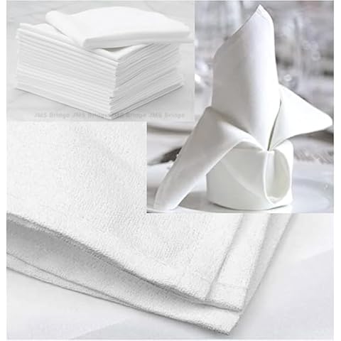 Large White Cotton Cloth Napkins Set Cover