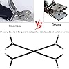 Siaomo Bed Sheet Clip Straps - 2 Way Adjustable Crisscross Sheet Corner Holder Straps Gripper Elastic Sheet Band Mattress Straps Fasten Suspenders(2 Set/4Pcs, Black)
