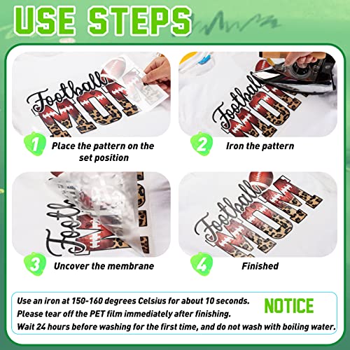 Griart 8 Sheets Iron On Transfers Football Iron On Decals Baseball Soft Htv Heat Transfer Vinyl Iron On Appliques For T Shirts Clothing Hat Bag Iron On Patches Designs Diy Decorations (Sport Style) #TOP4