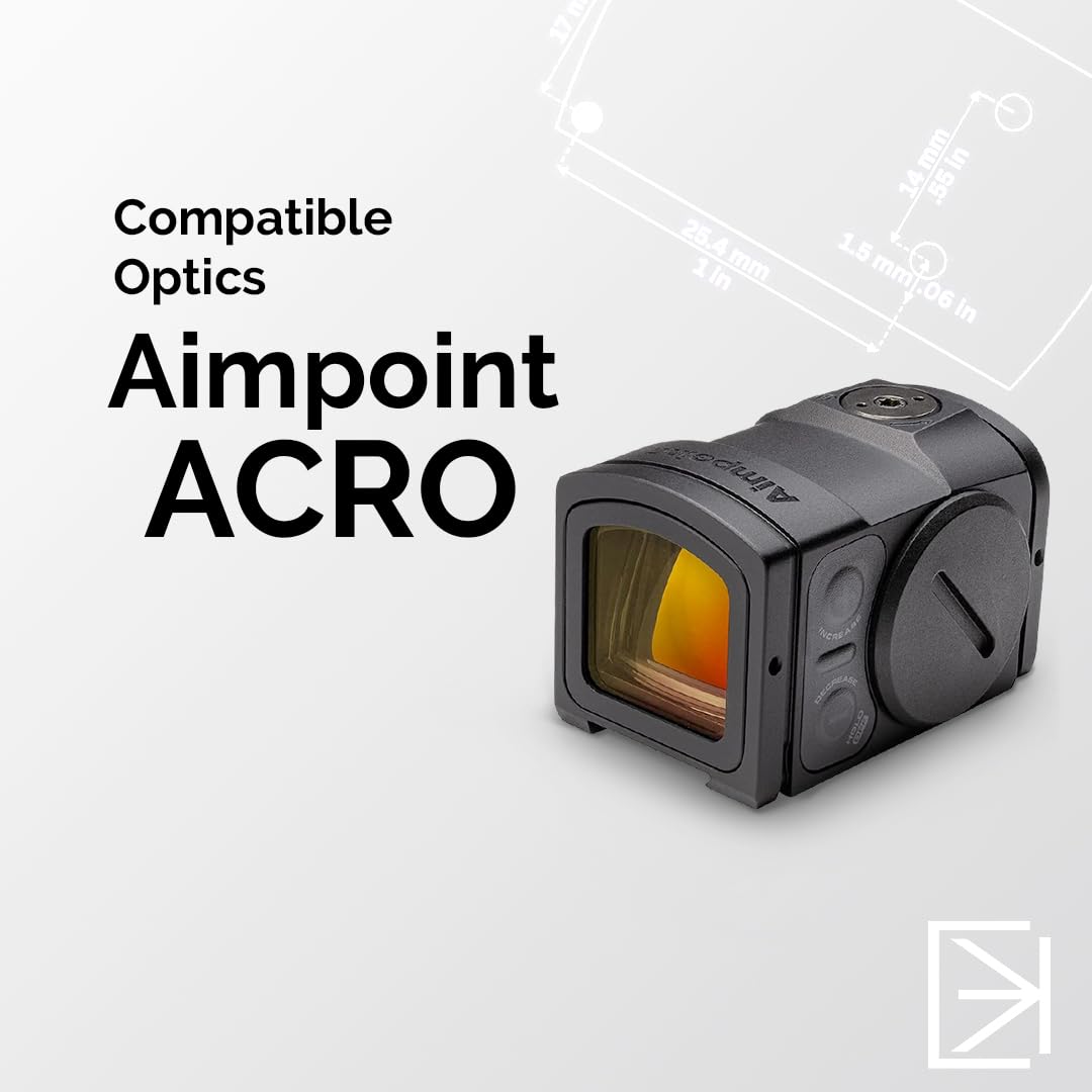 Canik TTI Combat to ACRO Footprint Optic Plate – Calculated Kinetics – DOGTAG Plate – Includes Hardware, Torx Bit, Thread Locker