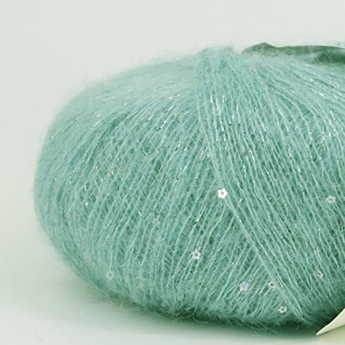 25G Sequins Mohair Yarn Soft Gold Silver Thread Sparkly Thin Wool Yarn For Hand Knitting Silk Fashion Spandex Yarns #TOP3