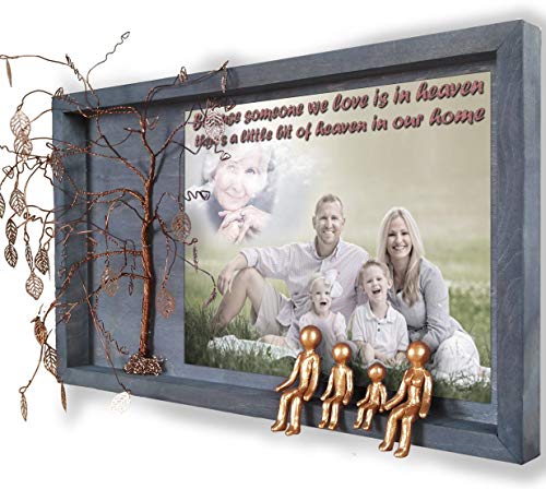 Sympathy Memorial Gifts For Loss Of Loved Ones Mother Or Father Memory Frames For Pictures For Deceased Personalized Heaven Picture Frame Collages for Wall Willow Family Tree Photo Shadow Box