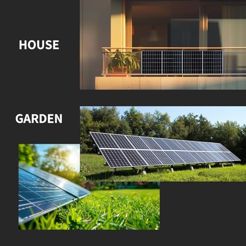 RC Mikro-Wechselrichter 800 W, 26-60V DC Eingang, Solar-Wechselrichter MPPT Mikro-Netzeinspeise-Konverter mit WiFi-Überwachung für Mobiltelefone, Schwarz (§12 Abs. 3: 0% (ohne Kabel))