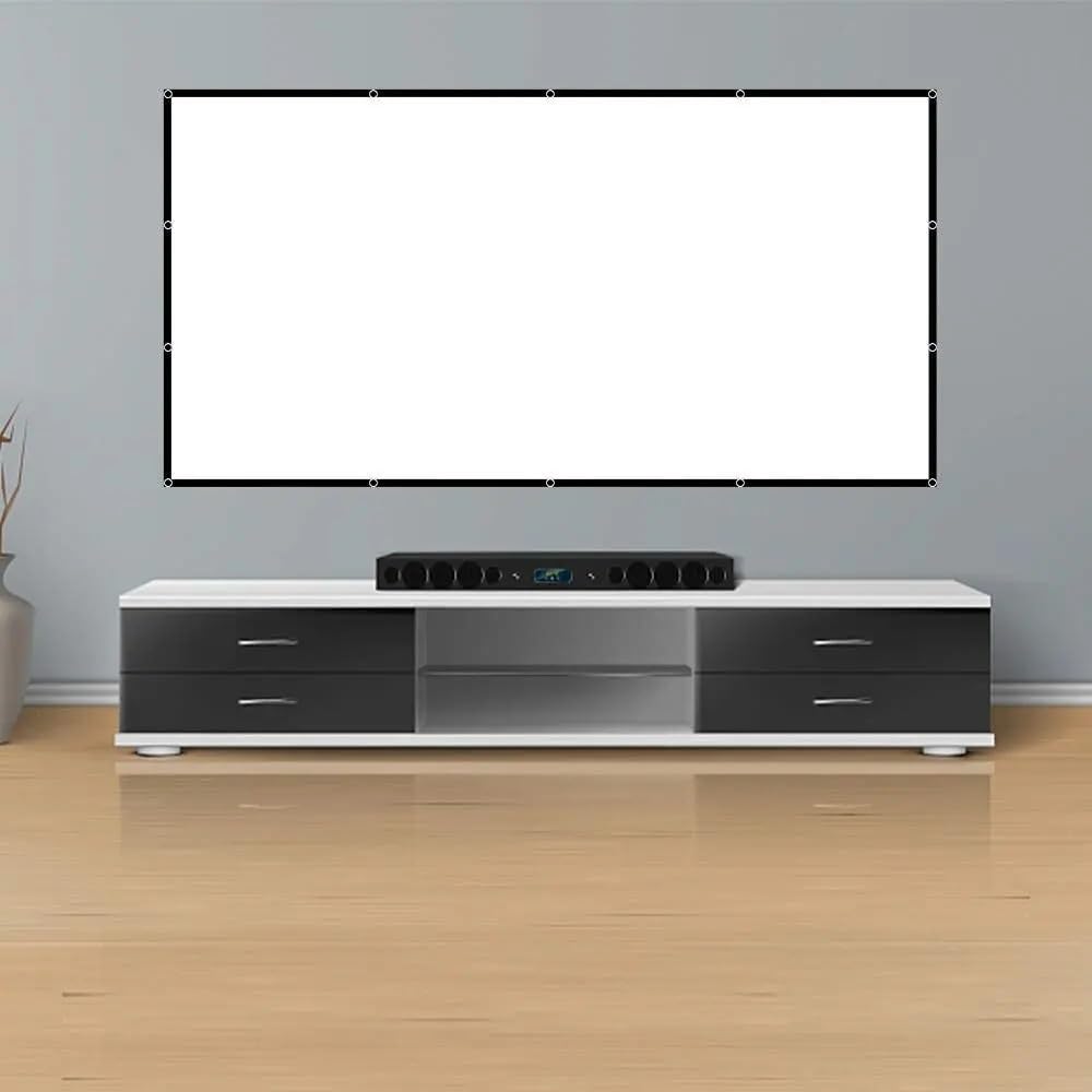 Schermo di proiezione, Schermo for proiettore bianco antipiega morbido ad alta densità portatile pieghevole(100 inch)