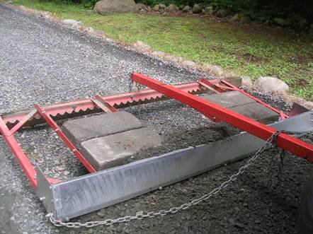 image for Driveway Groomer Full Size Groomer with Riser Plate and Black Hardened