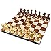 Royal Chess Mall 1950s Soviet Latvian Reproduced Chess Pieces Only Chess Set, Golden Rosewood and Boxwood Wooden Chess Set, 4-in King, Double Weighted Chess Pieces (2.5 lbs)