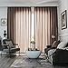 Grey Blue Pinch Pleated Window Sheer Curtains 120 Inches Long 2 Panels, Luxury Velvet Soft Touch Opaque Privacy, Gently Filter Light But Not-See-Through Window Sheer Panels Drapes, Custom Size