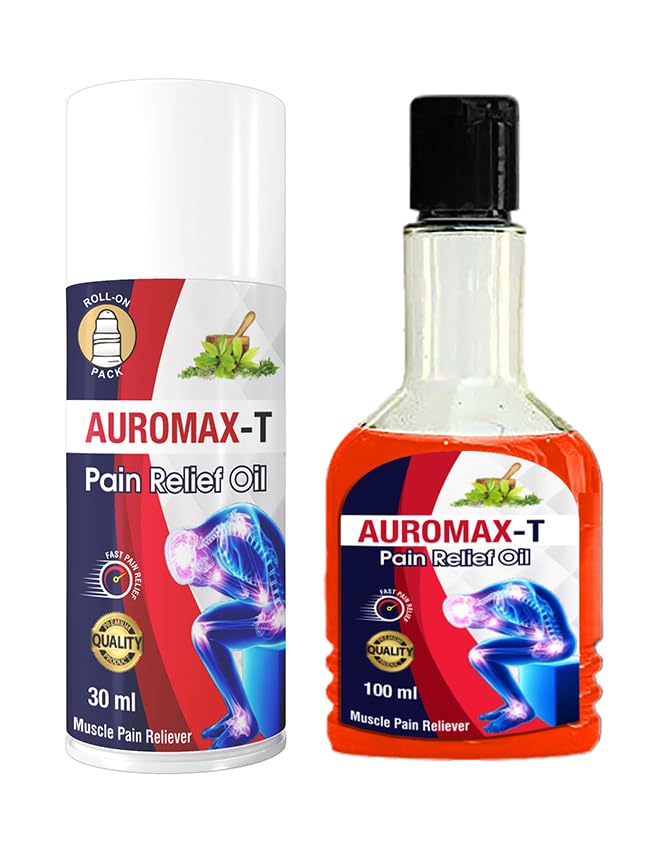 Auromax Ayurvedic Pain Relief Oil 100ml Joints Pain Knee Pain Neck Pain Back Pain