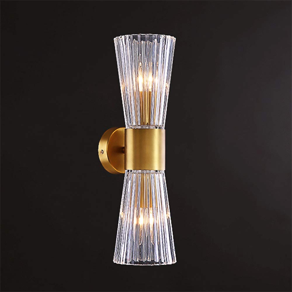 JYBNBBE Postmodern Crystal Wall Light Indoor Brass Wall Sconce Lamp E14 Wall Lighting Fixtures Headboard Lamps for Living Room Bedroom Bedside Stairs Hallway E14,