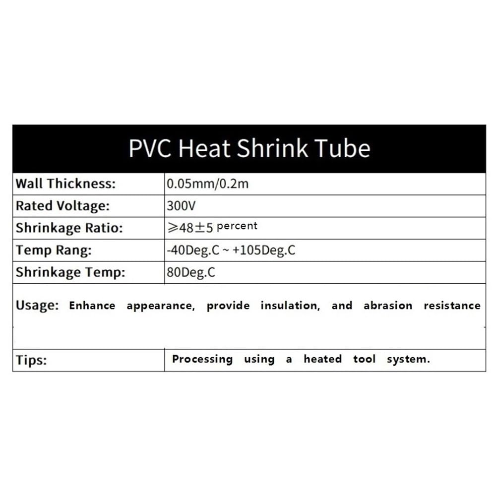 Guaina termorestringente impermeabile, Tubo di protezione del manicotto del cavo della guaina termorestringente in PVC di varie dimensioni(100MM*20METERS)