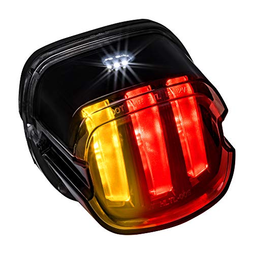 Harley LED Brake Tail Light [F1-Style Flashing Blinker] [Turn Signals] [Claw-Design]Â [DOT]Â [Plug-n-Play] License Running Tail Brake Light Compatible with Harley Davidson Sportster Fatboy Softail Road