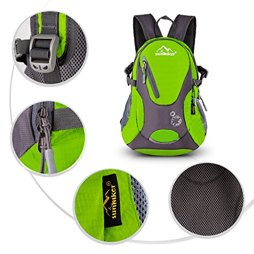 Cycling Hiking Backpack Sunhiker Water Resistant Travel Backpack Lightweight SMALL Daypack M0714 (Green)