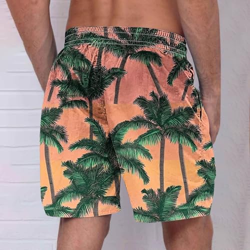 Xiaojmake Quick Dry Swim Trunks Comfortable Tropical Printed Boardshorts 9" Inseam Elastic Waist Drawstring Beach Short2