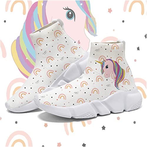Kids Sneakers Boys Sock Shoes Unicorn Graffiti Shoes for Girls Fashion Lightweight Running Shoes2