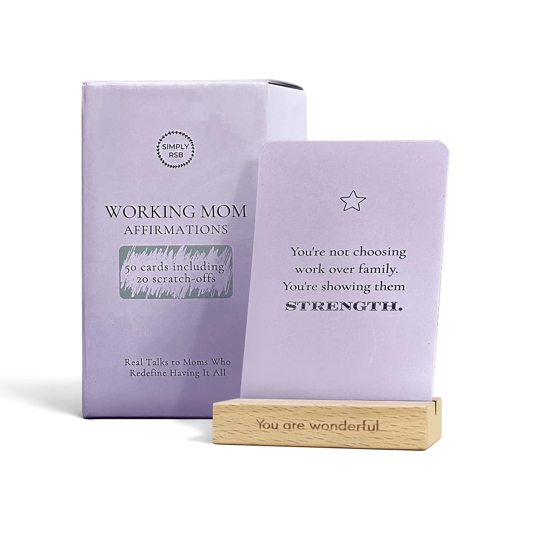 Tarjetas de afirmación para mamá trabajadora para mujeres, 50 tarjetas de afirmaciones positivas diarias (30 tarjetas edificantes + 20 divertidas para rascar) (You Are Wonderful)