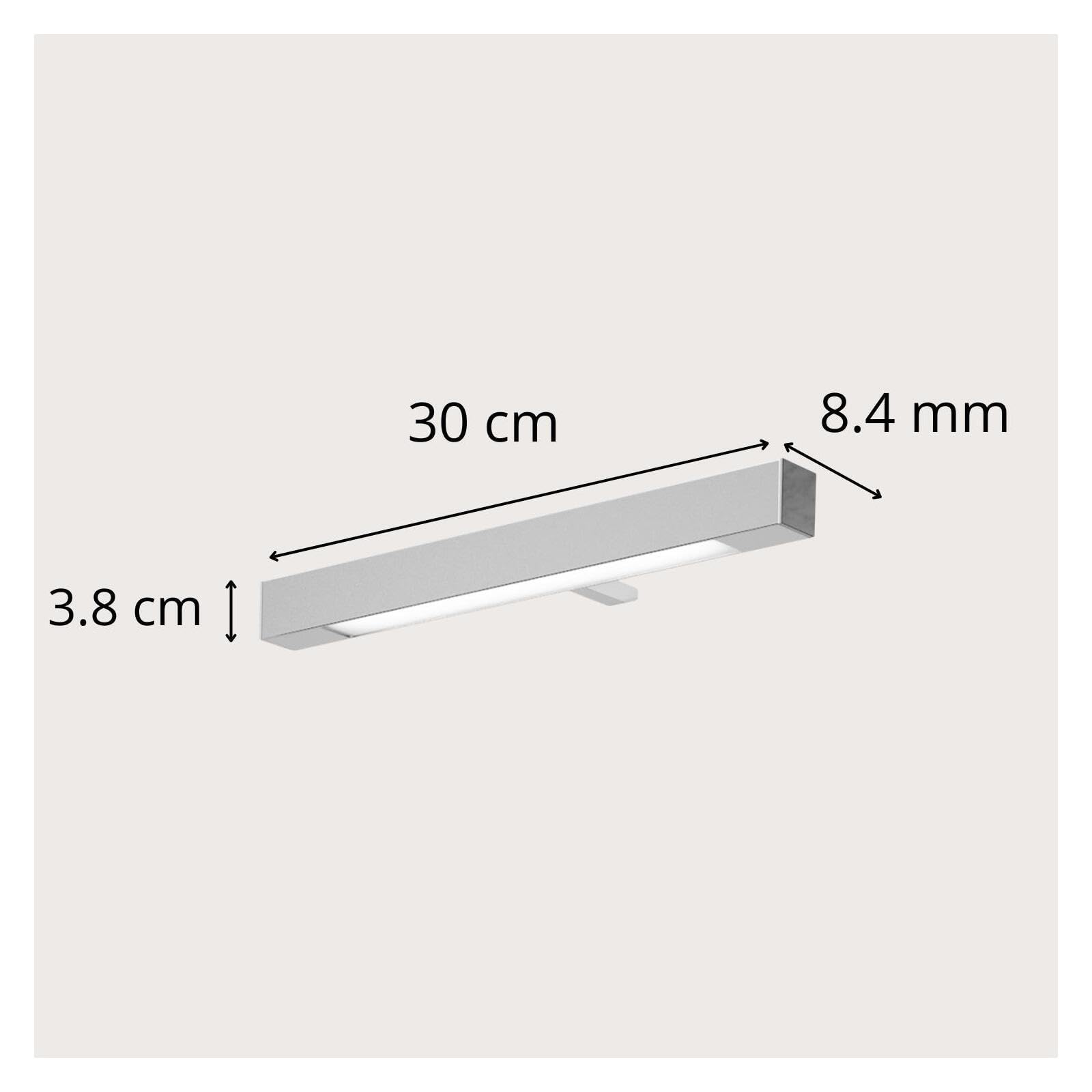 MOB-IN Spot LED pour miroir rectangulaire chromé 30cm
