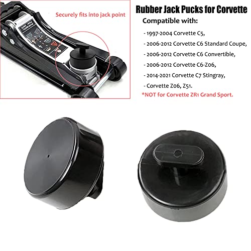 Image of 4 Pcs Jack Pad, Rubber Jacking Lift Puck, Lift Point Adapter for Chevrolet Corvette C5 C6 C7 GS Z, with Storage Bag