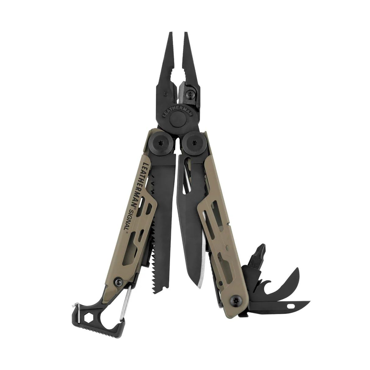 Leatherman Signal Multi-​Tool - 19 Strumenti per il Campeggio e la Sopravvivenza - Marrone