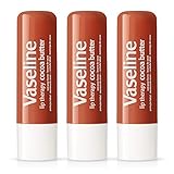 Vaseline Lip Therapy Stick with Petroleum Jelly (Cocoa Butter, Pack of 3)