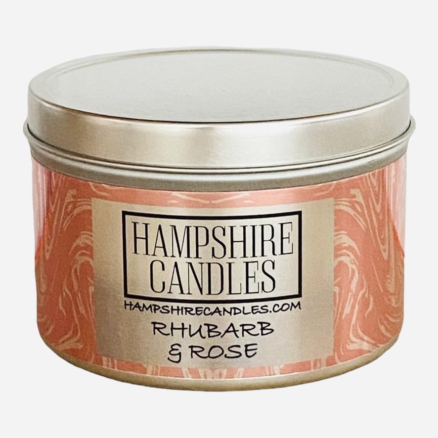Rhubarb and Rose Candle | Highly Scented | Soy Wax | Handmade