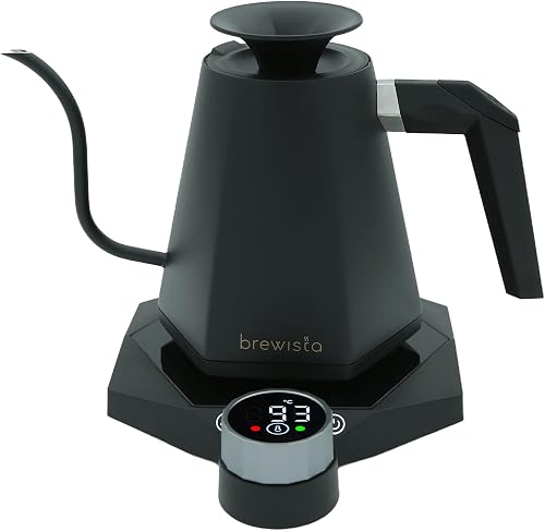 X Series Electric Gooseneck Kettle, Stainless Steel Water Boiler, Precise Digital Temperature Control, Fast Boiling, Keep Warm, Auto Shut-Off for Pour-Over Coffee & Tea, Home, 0.8L, Black