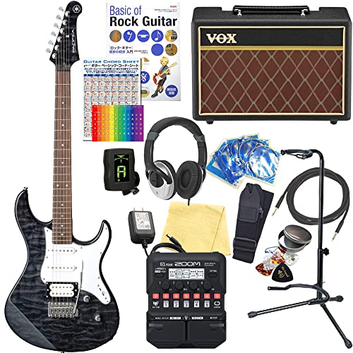 YAMAHA ヤマハ エレキギター パシフィカ PACIFICA 212VQM TBL VOXアンプ付 初心者 入門 18点セット 【ZOOM G1Four マルチエフェクター付】