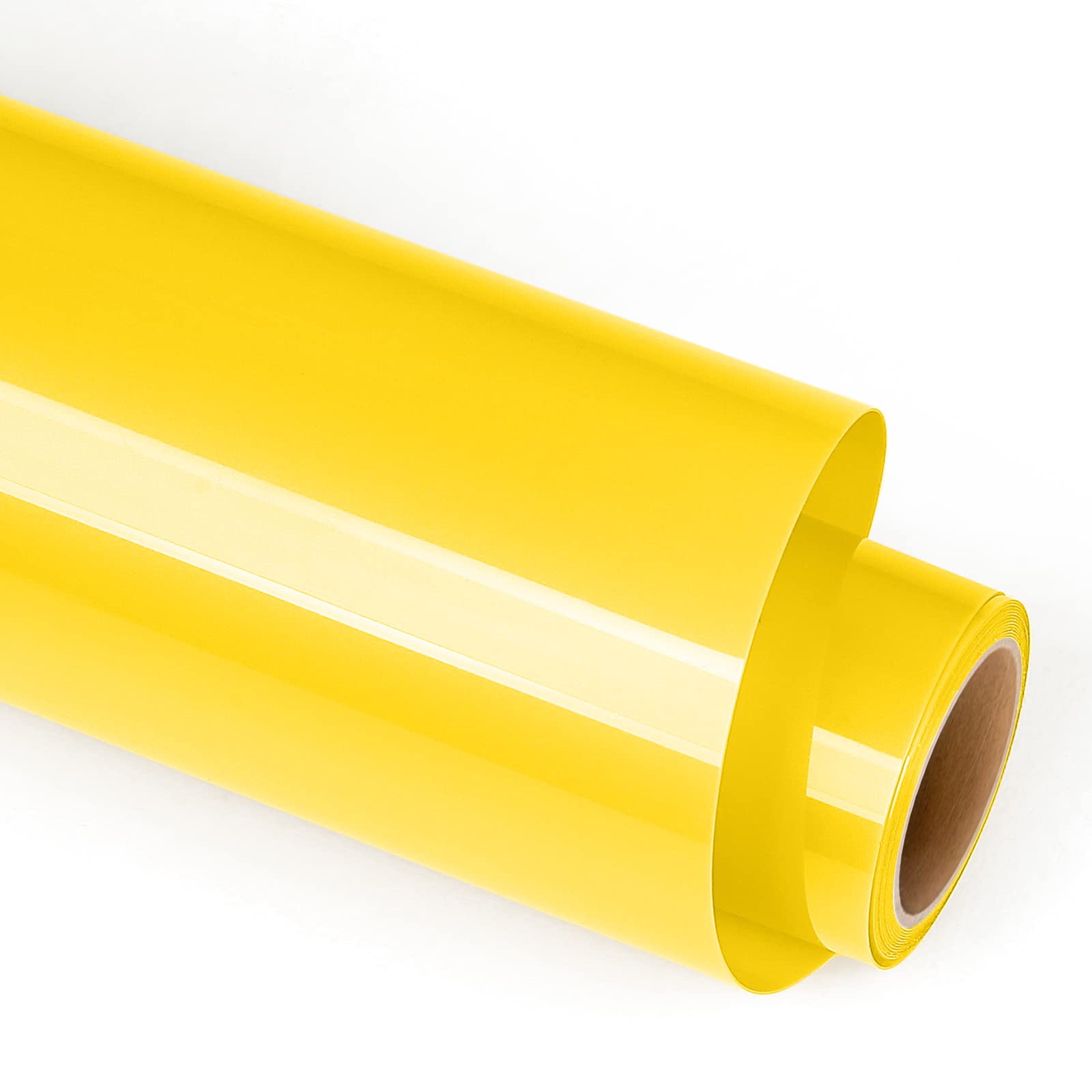 Lya Vinyl Heat Transfer Vinyl, 12" x 6FT(30.5cm x 183cm) Yellow Iron on Vinyl for Cricut, Silhouette Cameo, HTV Roll for Cloths, Hats, Fabric(Yellow)