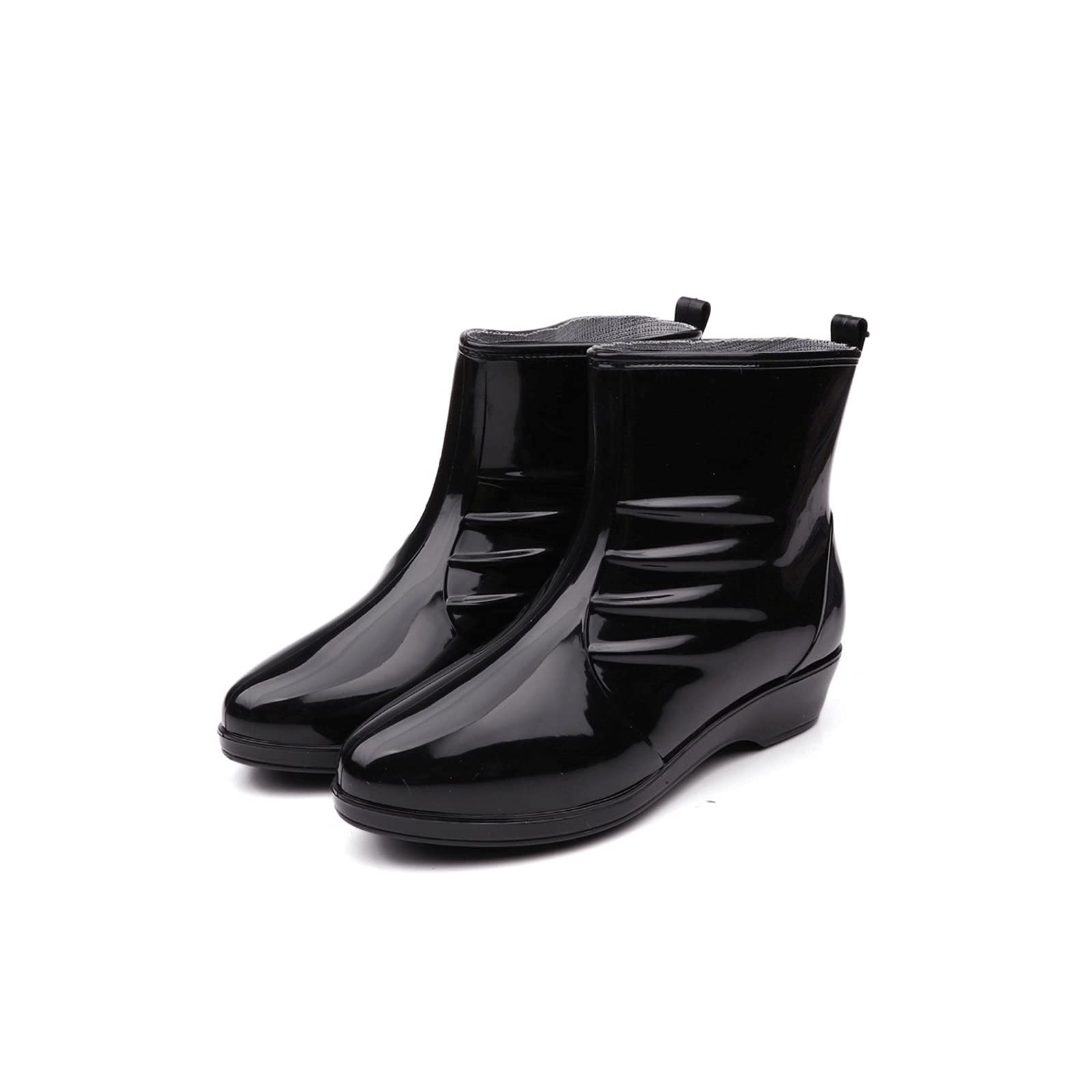 HBEIDAHUANG Rain Boots for Men Jelly Rain Boots Leather Boots Ladies Non-slip Rubber Shoes Adult Waterproof Shoes Female Water Boots Rubber Shoes (Color : Hortel�, Size : 38)