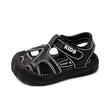 Zonkacen Baby Boy Fashion Anti Slip Synthetic Leather Outdoor Sport Sandals for Summer Walking Running Beach River Aqua Wading Street Playing Black 3.5 Infant