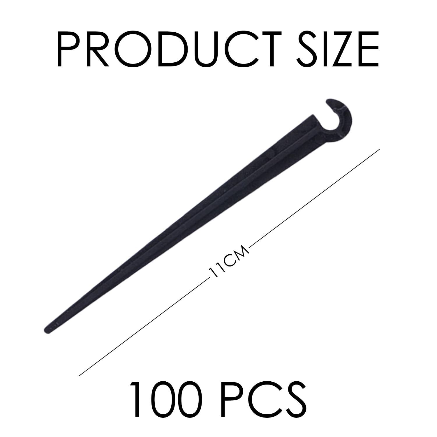 100 supporti per tubi capillari neri, accessori per irrigazione, supporti per tubi a goccia, supporti per prese a terra, supporti per tubi flessibili, ancoraggi a terra per tubo capillare di