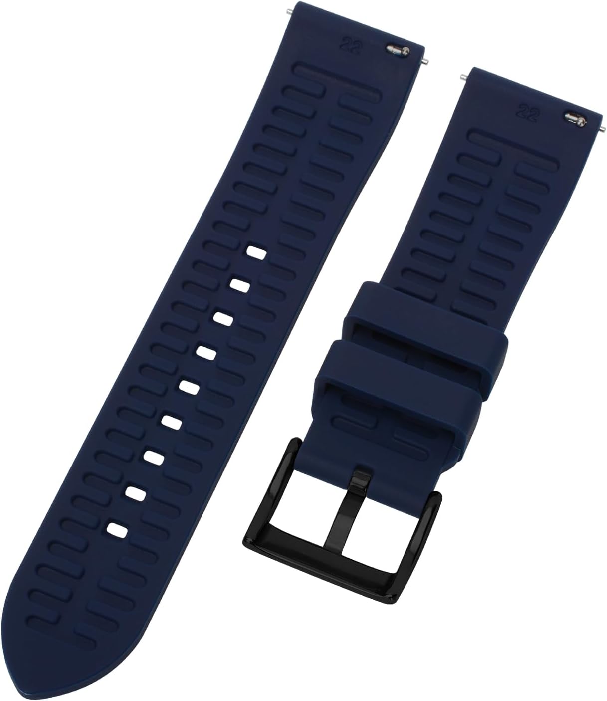 Silicone Watch Band for Men - Blue Quick Release Watch Band for Women Soft - Waterproof Smart Watch Bracelet Clasp - Correa de Silicona para Reloj Replacement - 18mm 19mm 20mm 21mm 22mm 24mm - Image 3