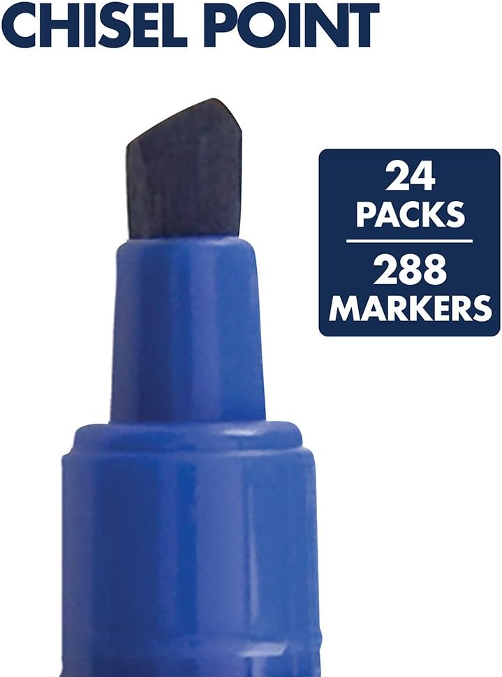 Quartet Dry Erase Markers, Whiteboard Markers, Chisel Tip, EnduraGlide, White Board Dry Erase Pens, Assorted Classic & Neon Colors, 12 Markers/Pk, 1 Case of 24 Packs, 288 Total Markers (5001-20MA-CS)