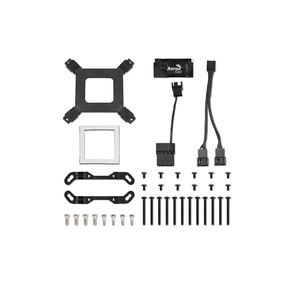 Aerocool MIRAGEL120W, Raffreddamento a Liquido per CPU, Ventola ARGB da 120 mm, TDP 200W, Bianco