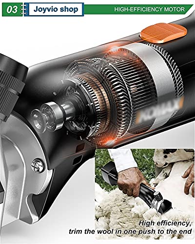 joyvio Oplaadbare Schapenscharen, Geitenknippers Dieren Scheren Verzorging Boerderij Dierbenodigdheden Vee, 800W (Size… - Image 5