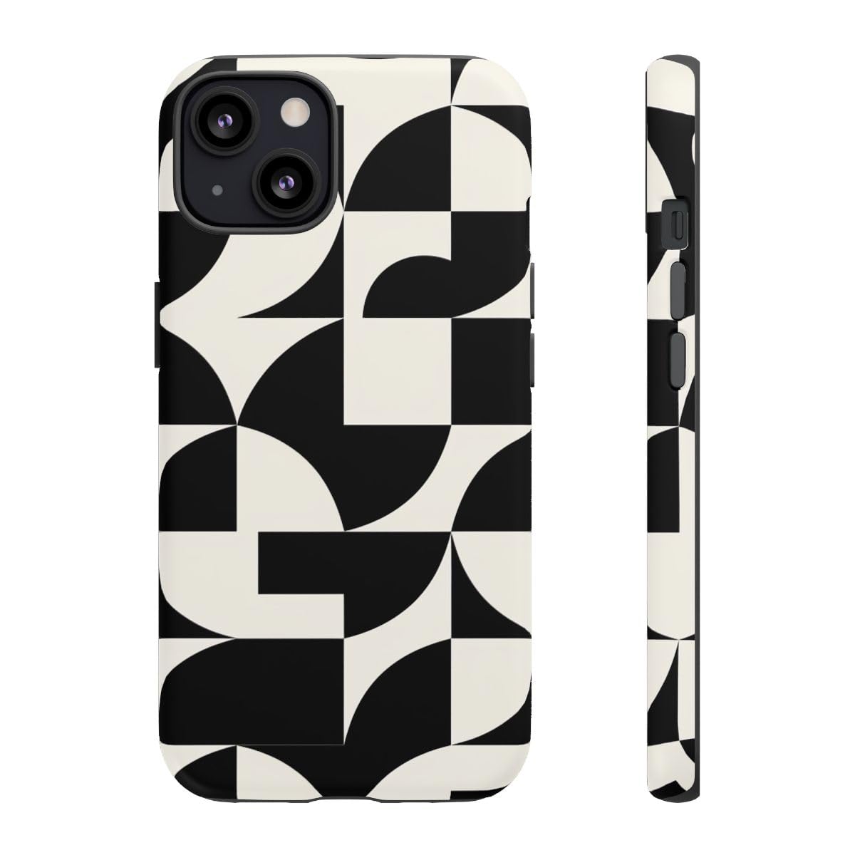 Coque rigide mate iPhone 13 géométrique anti-rayures et traces - 3