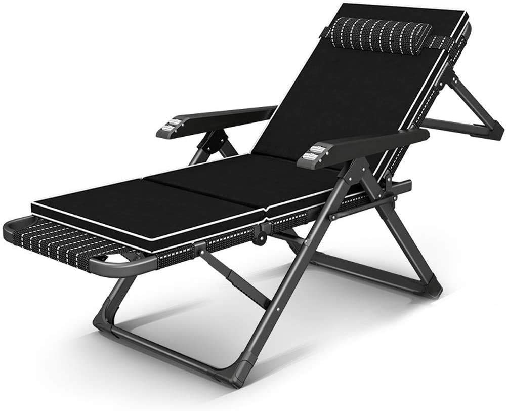 Cama para acampar portátil y silla reclinable de oficina para un descanso completo