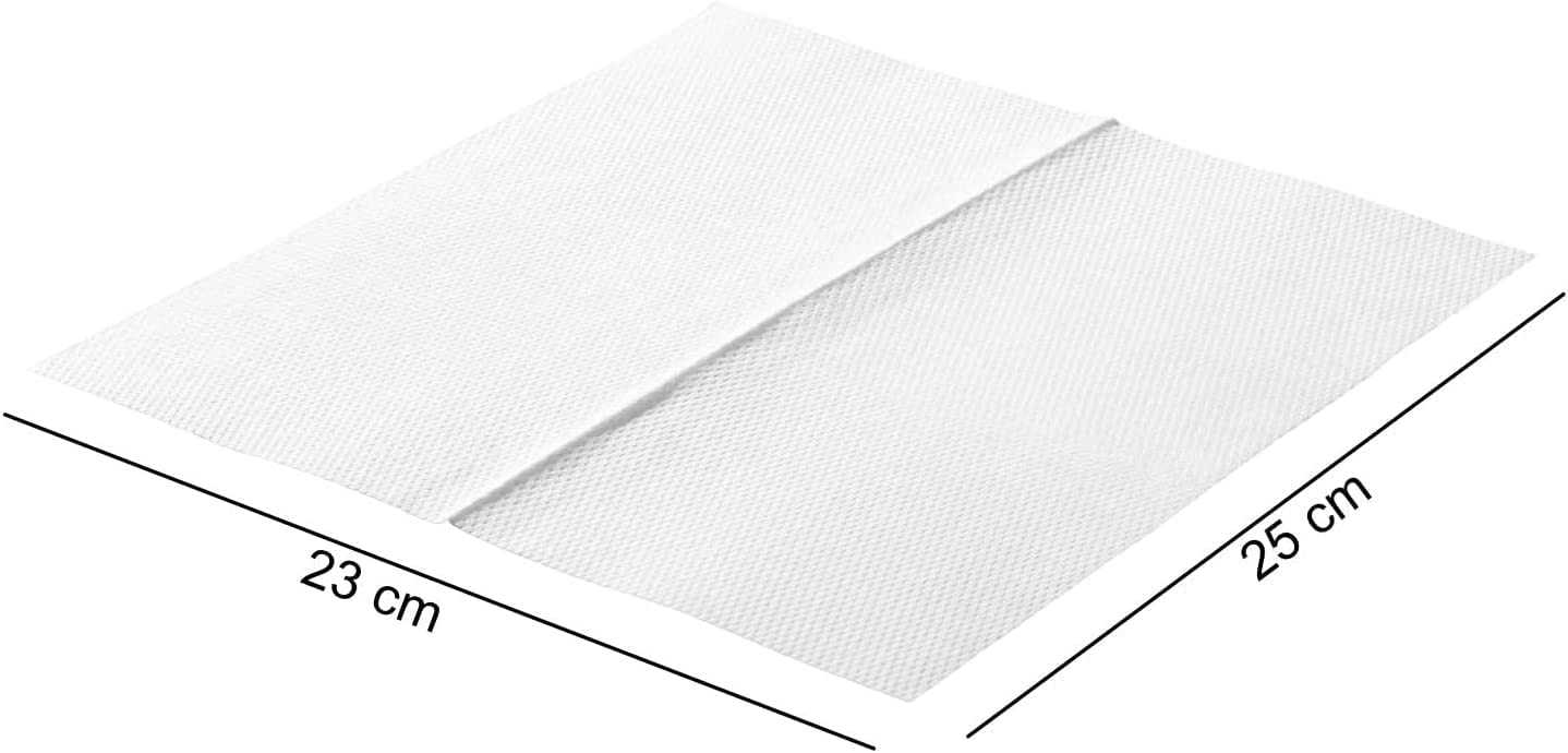 Hygiene VOS toallas de papel blanco brillante, 3200 hojas, 2 capas, pliegue en V en zigzag, 25 x 23 cm, para gastronomía, consultas, oficinas
