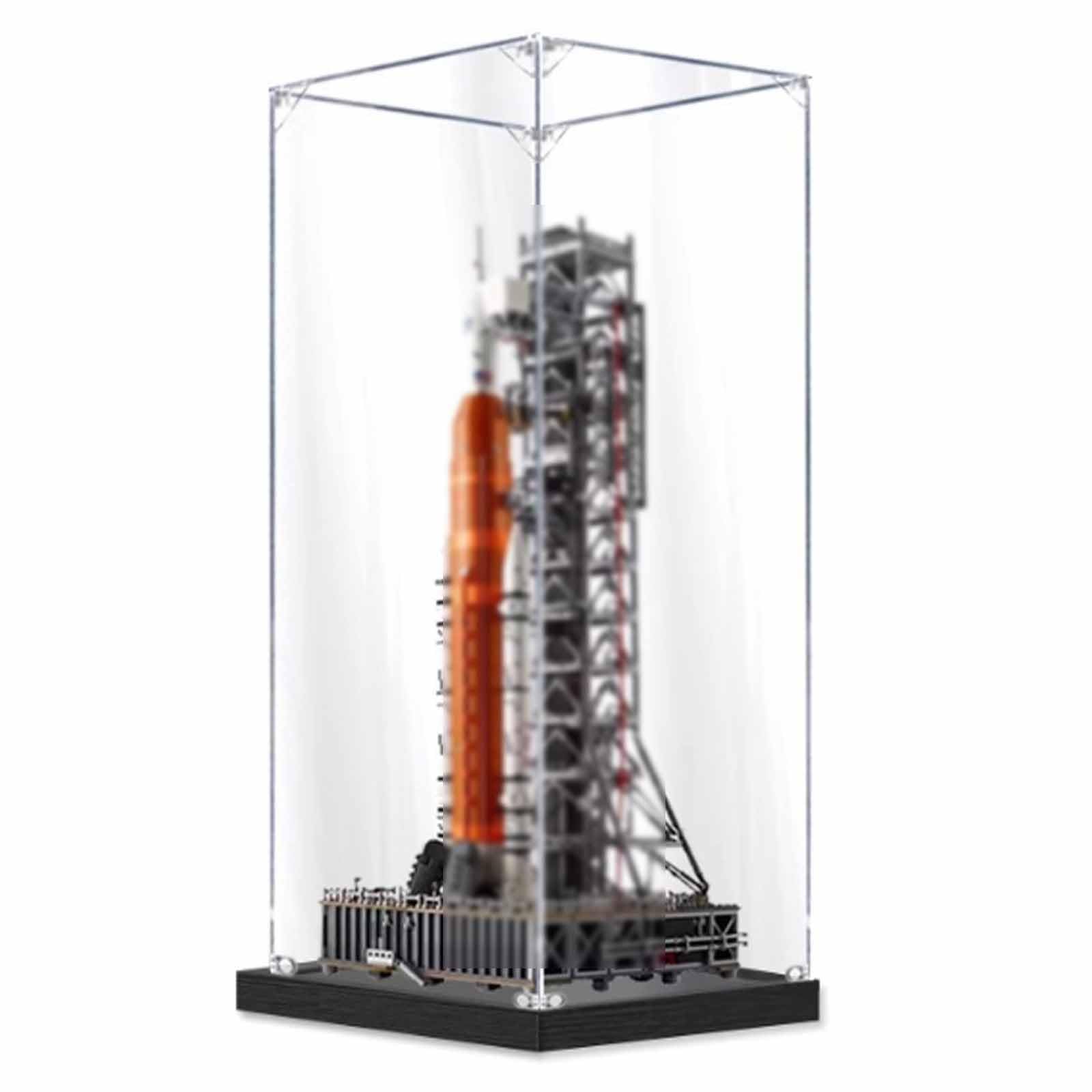 Staubdichte, durchsichtige Vitrine aus Acryl für 10341,Sammlerstücke, Spielzeug-Heimbox zum Zusammenbauen für das Weltraum-Startsystem – kein Kleber nötig (nur Vitrine)(3MM)