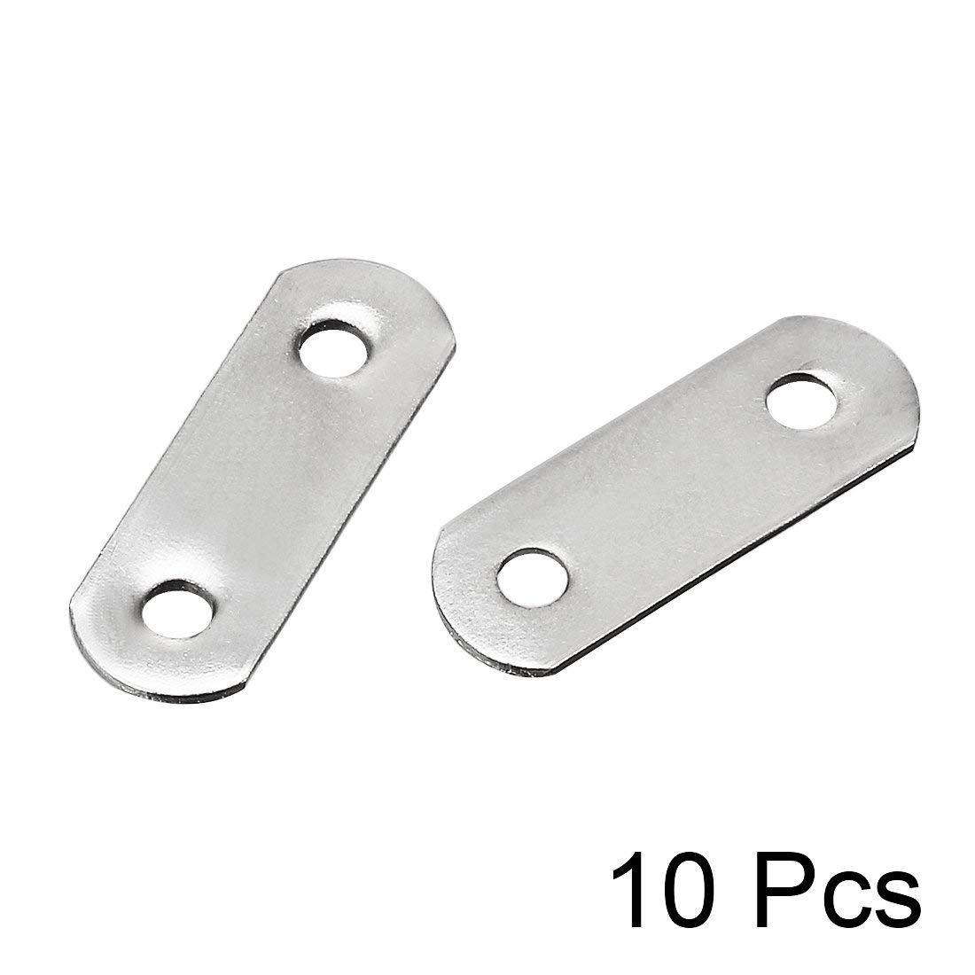 Piastra di riparazione, 22 mm x 8 mm, connettore di supporto di rinforzo angolare di fissaggio piatto, confezione da 10