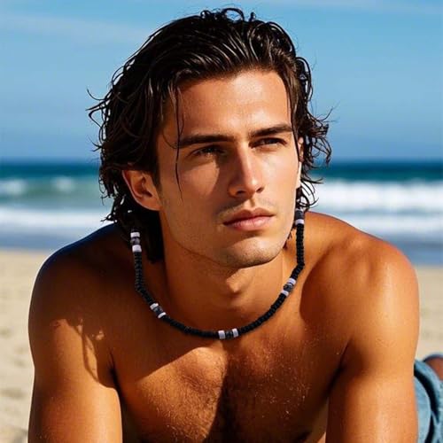 6Pcs Puka Shell Necklace Men Seashell Surfer Necklace for Men Women Hawaiian Choker White Necklaces Set Summer Beach Jewelry3