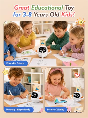 Drawing Robot for Kids, 220 Flash Cards, Toys and Gifts for 3-8 Girls Boys - Image 5