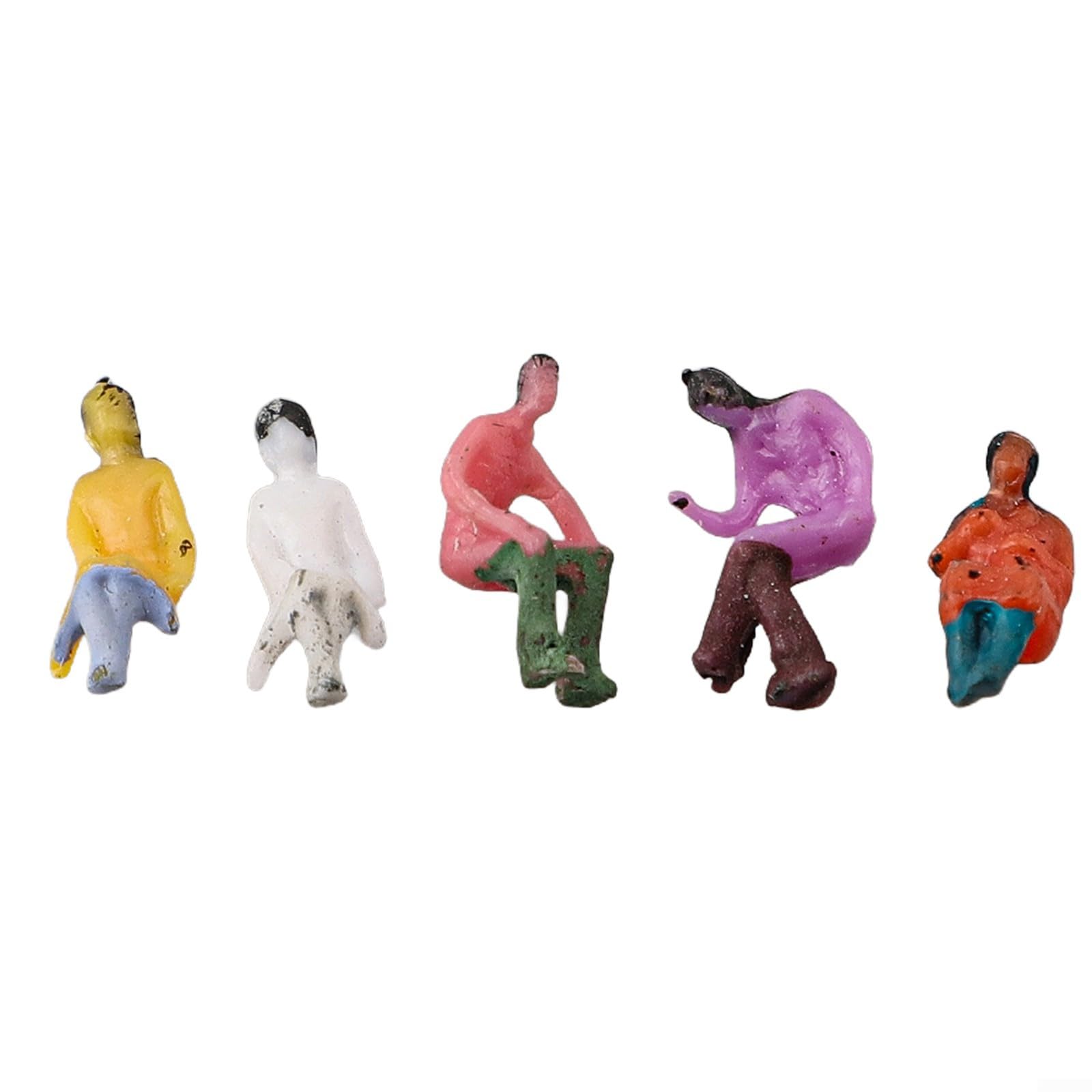 Gettimore 200pcs Painted Sitting Model People Figures 1:100 Scale for Railway Layouts Architectural Model Diorama Figures Street People Beach Scenes Plastic