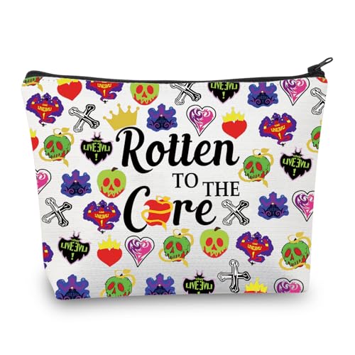 PLITI Descendants Makeup Bag Descendants Fans Gifts Rotten to The Core Zipper Pouch Evil Queen Fans Gift Villain Lover Gifts (Rotten to CoreU)